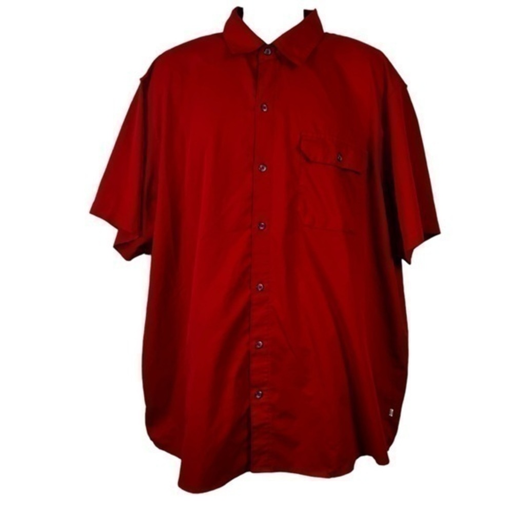 Magellan Mens Casual Shirt button down Red Size 2XL